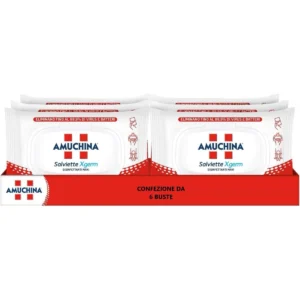 Salviette Xgerm Disinfettanti per le Mani - Busta da 20 Salviette - Confezione da 6 Buste