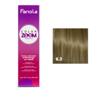 CREMA COLORE PER CAPELLI 100ML COLORZOOM 10MINUTI 6.3 BIONDO SCURO DORATO-FANOLA