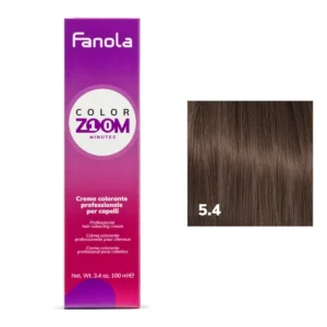 CREMA COLORE CAPELLI 100 ML COLORZOOM 10 MINUTI 5.4 CASTANO CHIARO RAME-FANOLA
