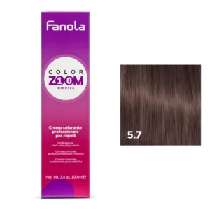 CREMA COLORE CAPELLI 100ML COLORZOOM 10 MINUTI 5.7 CASTANO CHIARO MARRONE-FANOLA