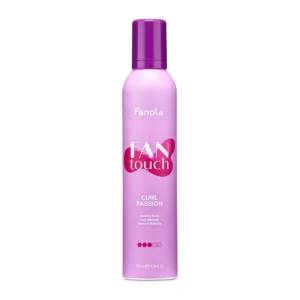 Fanola FanTouch Curl Passion, Mousse Disciplinante per Capelli Ricci Naturali o Trattati, Azione Fissante per Ricci Morbidi ed Elastici, 300 ml