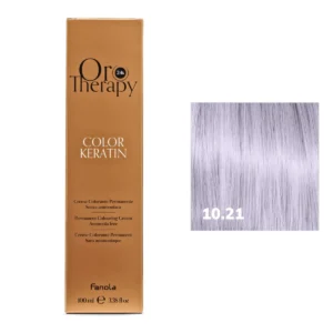 Crema colore permanente per capelli senza ammoniaca 100ml-ORO Therapy (- 10.21 BIONDO PLATINO VIOLA CENERE)