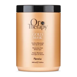Fanola Orotherapy Gold Mask, Maschera Illuminante per Tutti i Tipi di Capelli, 1000 ml