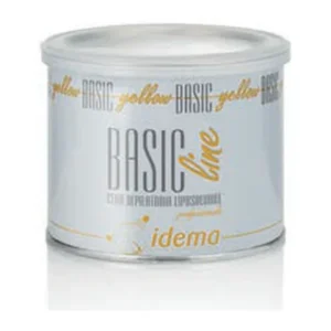Idema - Basic Line Cera Depilatoria liposolubile professionale ideale per ogni parte del corpo, Giallo Miele, formato da 400 ML
